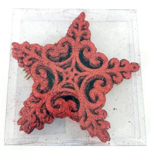 Pack 10 Colgantes Navideños Estrella Roja Casa Joven