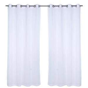 Set Cortinas Lino-Argolla 140x220 Blanca Mashini