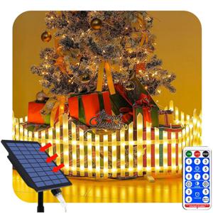 Cerco De Luces Led Rejas Navidad Solar Luz Cálida 280cm