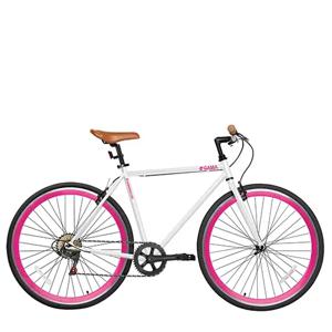 Bicicleta Gama Bikes Alley Cat 6S 28" White Fuchsia