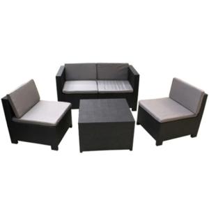 Set Sofa Terraza 2 Puestos Mas 2 Sillones Mas Mesa