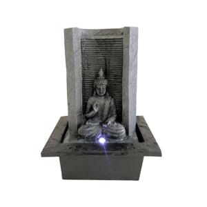 Fuente Agua Columna 25 cm Buda Sentado LED Outzen