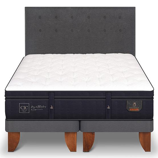 Cama Europea Cic Super Premium Bd 2 Pl + Respaldo Eufrates