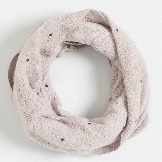 Bufanda Loop Mini Tachas Gris Claro Umbrale