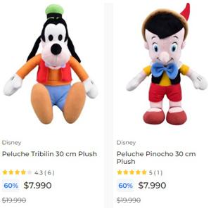 Variedad De Peluches Disney