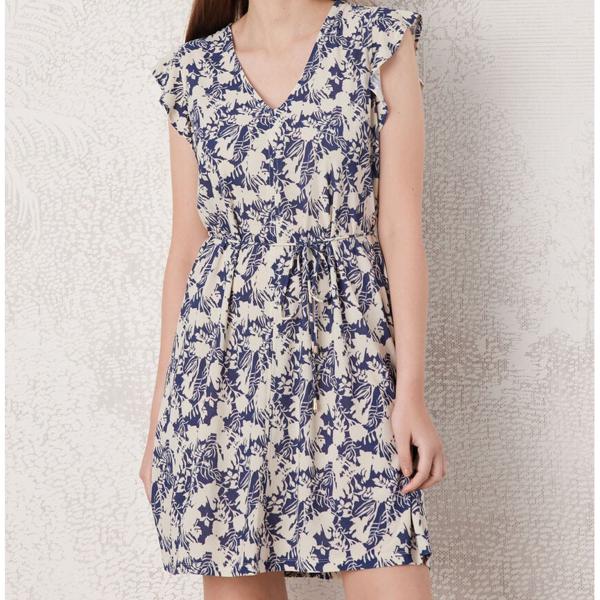Vestido Detalle Vuelo Con Lazo Marittimo