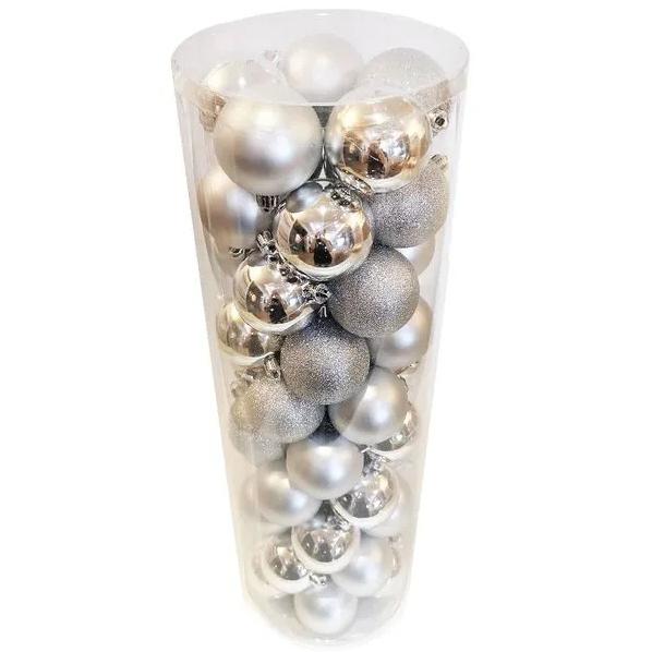 Esfera Navidad 6 Cm Plateado 50 Unidades Cotidiana