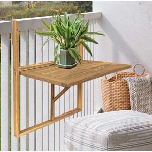 Mesa Plegable Balcon Madera Acacia Mainstays