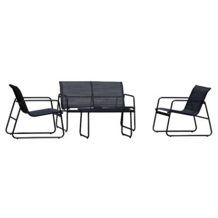 Set Juego De Terraza 3 Sillas Negro Mainstays