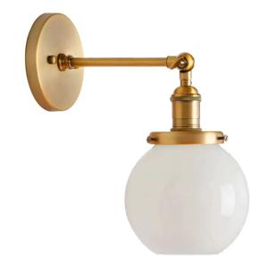 Apliqué Muro Led Studio Bola 4w Luz Ámbar, Bronce