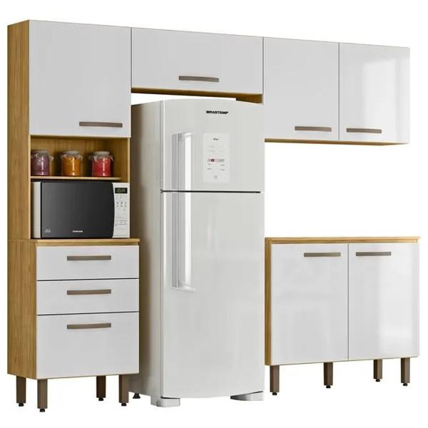 Kit Cocina 6 Puertas 3 Cajones Lana Blanco Rödler