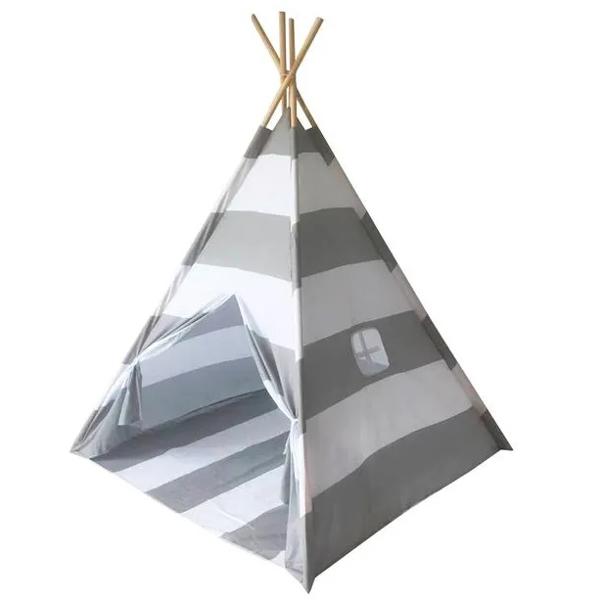 Carpa Tipi Zig-Zag Gris/Blanco Cotidiana