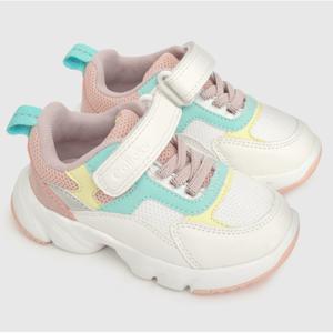 Zapatilla De Niña Velcro Elástico Chunky Blanco Colloky