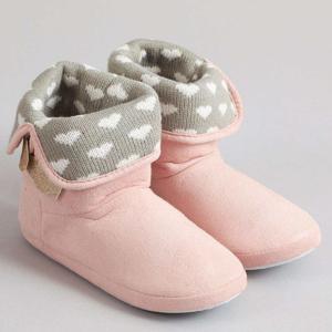 Bota Microfibra Corazones Flores