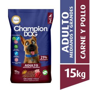Alimento Perro Adulto Carne Y Cereal 15Kg Champion Dog