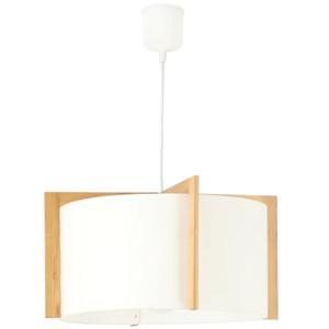 Lámpara Techo Tela Madera 40x21 Cm Casaideas