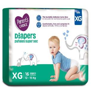 Pañal Desechable Talla XG, 16 Unidades, Parent's Choice