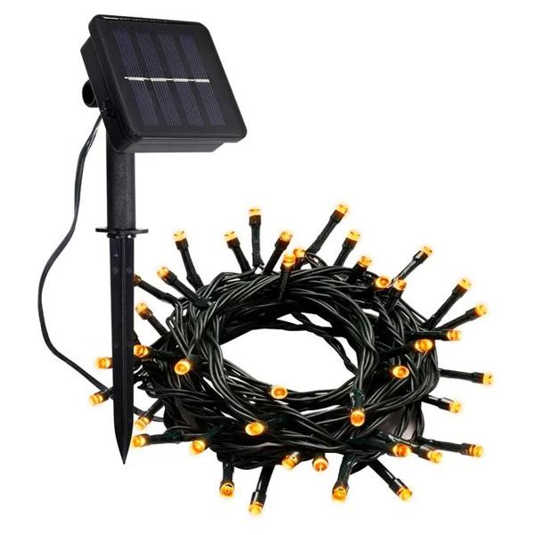 Tira Solar Led Studio Luz Cálida Ip50 Negra