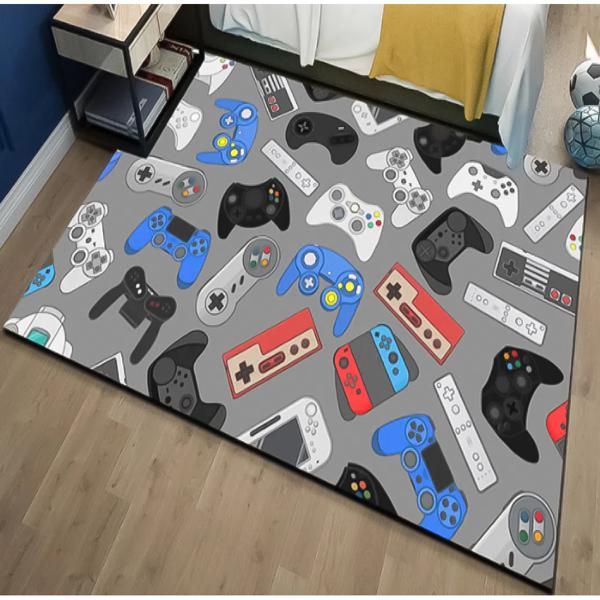 Alfombra Infantil Diseño Joystick Gris 160x230cm