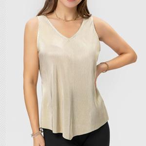 Polera Metalizada Dorado
