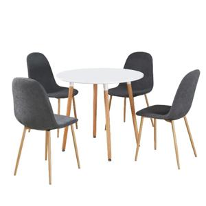 Comedor Eames 4 Sillas Blanco Con Gris Mainstays