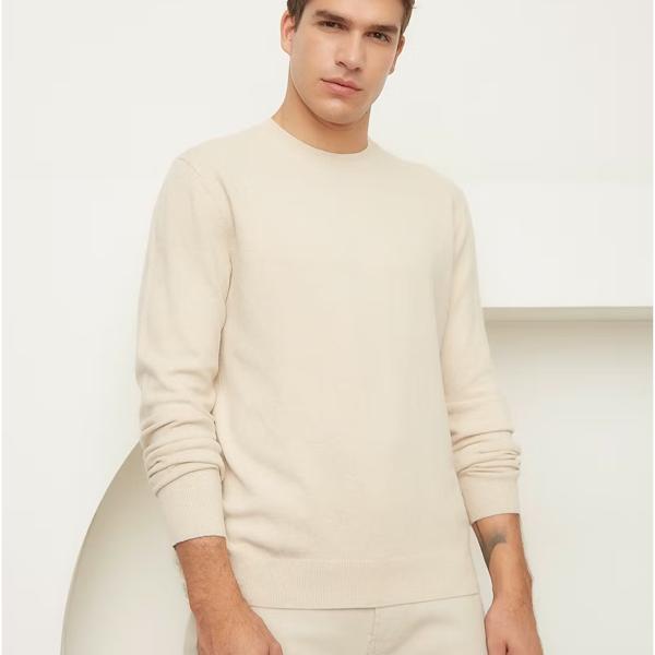 Sweater Liso Manga Larga Hombre Basement