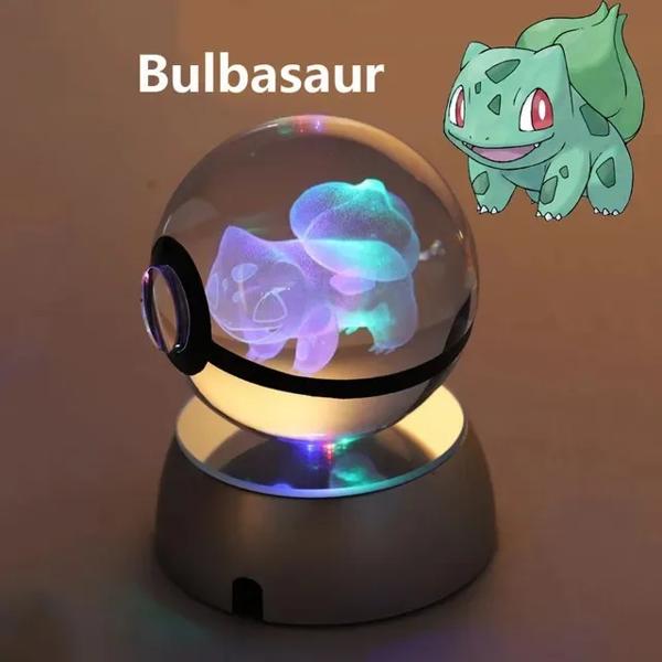 Bola De Cristal Pokemon, Luz Led, Varias Figuras