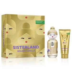 Set Perfume Regalo Sisterland Golden Vainilla EDP 80ml + Loción Corporal 75ml Benetton