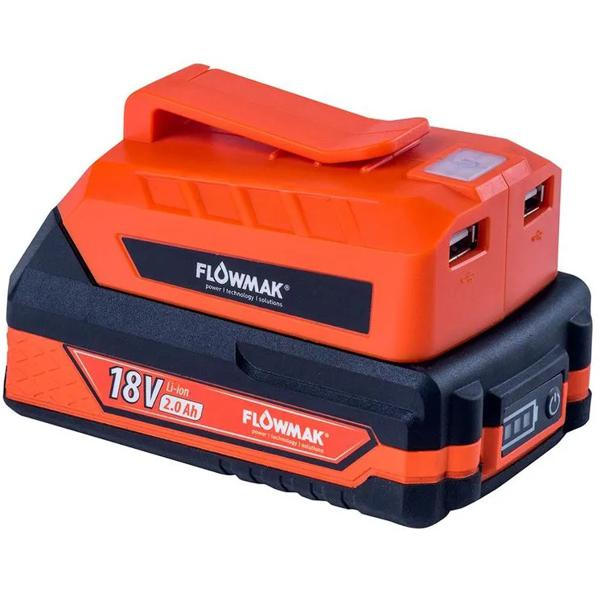 Cargador Respaldo Portátil Doble USB 18V Flowmak