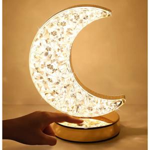 Lámpara Mesa Diseño Luna Recargable 3 Modos Usb