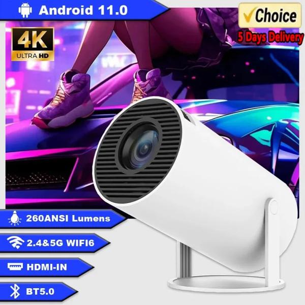 Proyector Android 11, Dual, Wifi6, 2024 ANSI, Allwinner H713, BT5.0, Soporta 4K