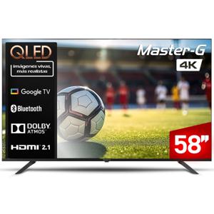 Smart TV QLED 58" Google TV 4K Bluetooth Frameless Master-G
