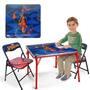 Set Plegable Infantil Mesa + 2 Sillas Spiderman Marvel