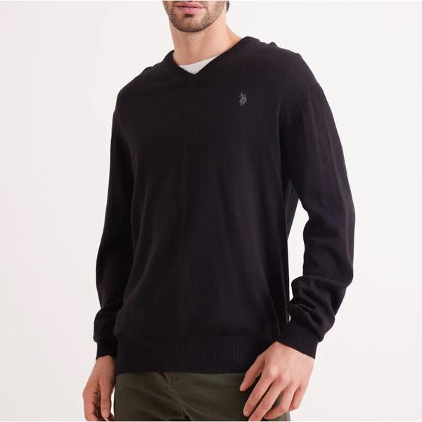 Sweater Básico Cuello V Logo US Polo Assn