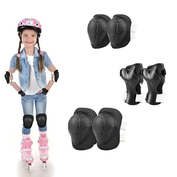 Set De Protectores Deportivos Yh928 Negro Niños