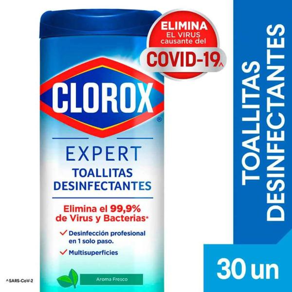 Toallitas Desinfectantes Expert Fresco 30 Un Clorox