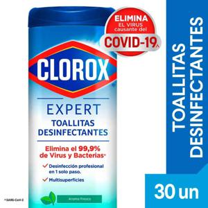 Toallitas Desinfectantes Expert Fresco 30 Un Clorox