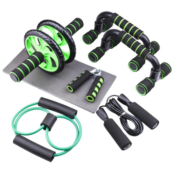 Set Deportivo 7 En 1 Rueda Abdominal Cuerda Lhotse Fit