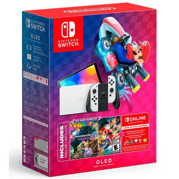 Consola Nintendo Switch OLED + Juego Mario Kart 8 Deluxe