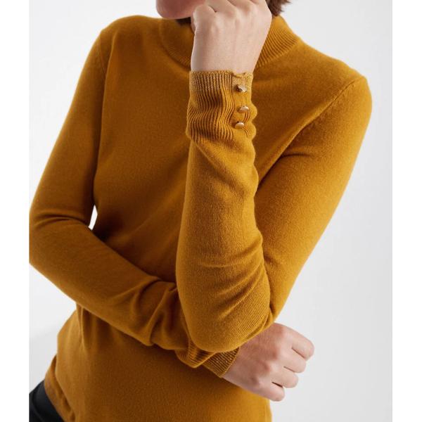 Sweater Cuello Tortuga Con Brillitos En Puños Y Basta Viaressa