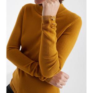 Sweater Cuello Tortuga Con Brillitos En Puños Y Basta Viaressa