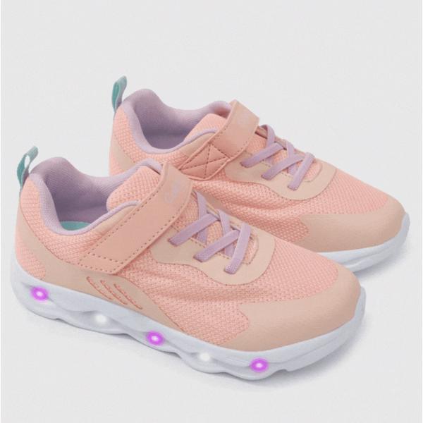 Zapatilla Luces Rosada De Niña Colloky