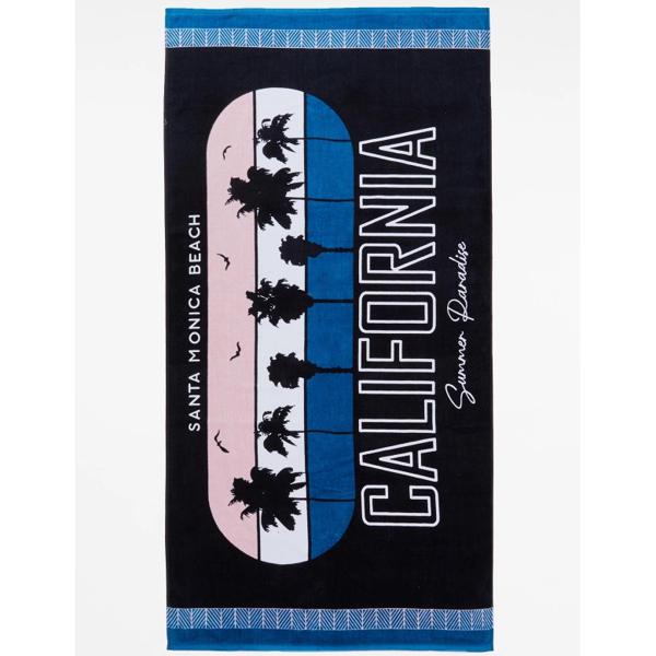 Toalla De Playa Print Negro