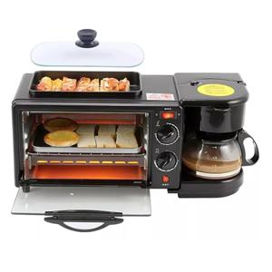 Máquina De Desayuno 3 En 1 Horno Cafetera Plancha Freidora