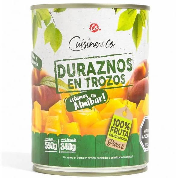 Duraznos En Trozos 340G Drenado Cuisine & Co