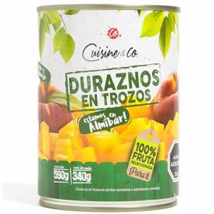 Duraznos En Trozos 340G Drenado Cuisine & Co