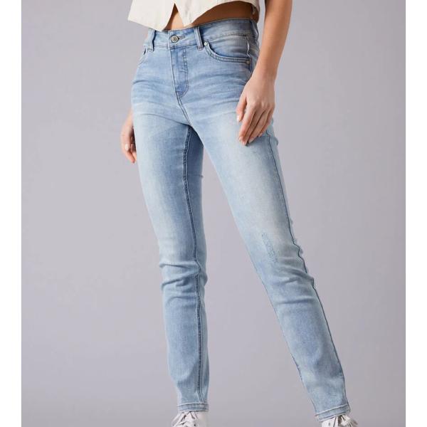 Jeans Skinny Mezclilla Tiro Medio Foster