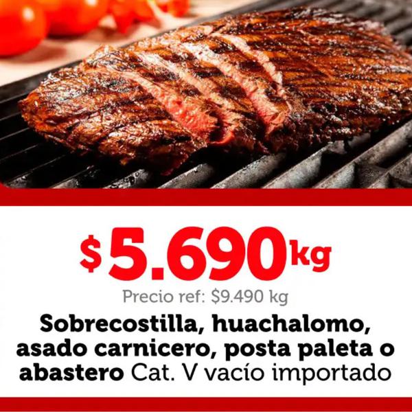 Sobrecostilla, Huachalomo, Carnicero, Posta Paleta o Abastero (Kg)