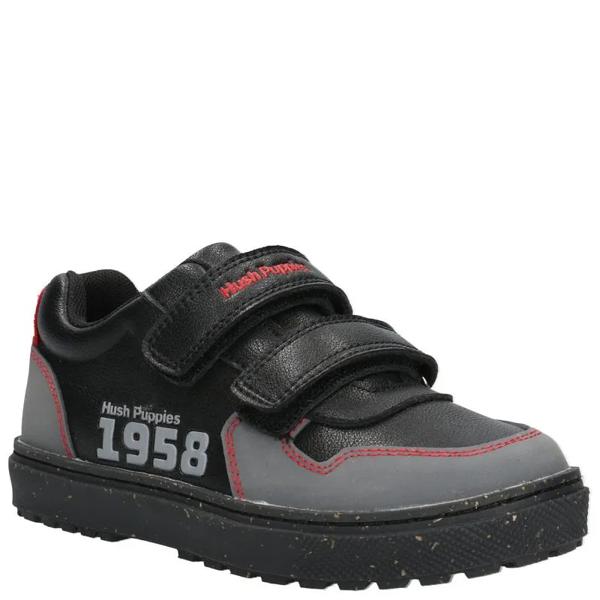 Zapatilla De Cuero Niño Jets Negra Hush Puppies