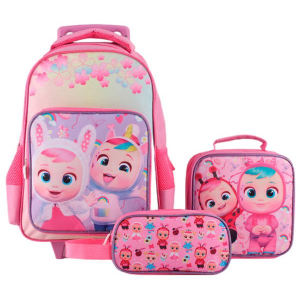 Set Promo Cry Babies Bts 3 Piezas Mochila, Lonchera y Estuche